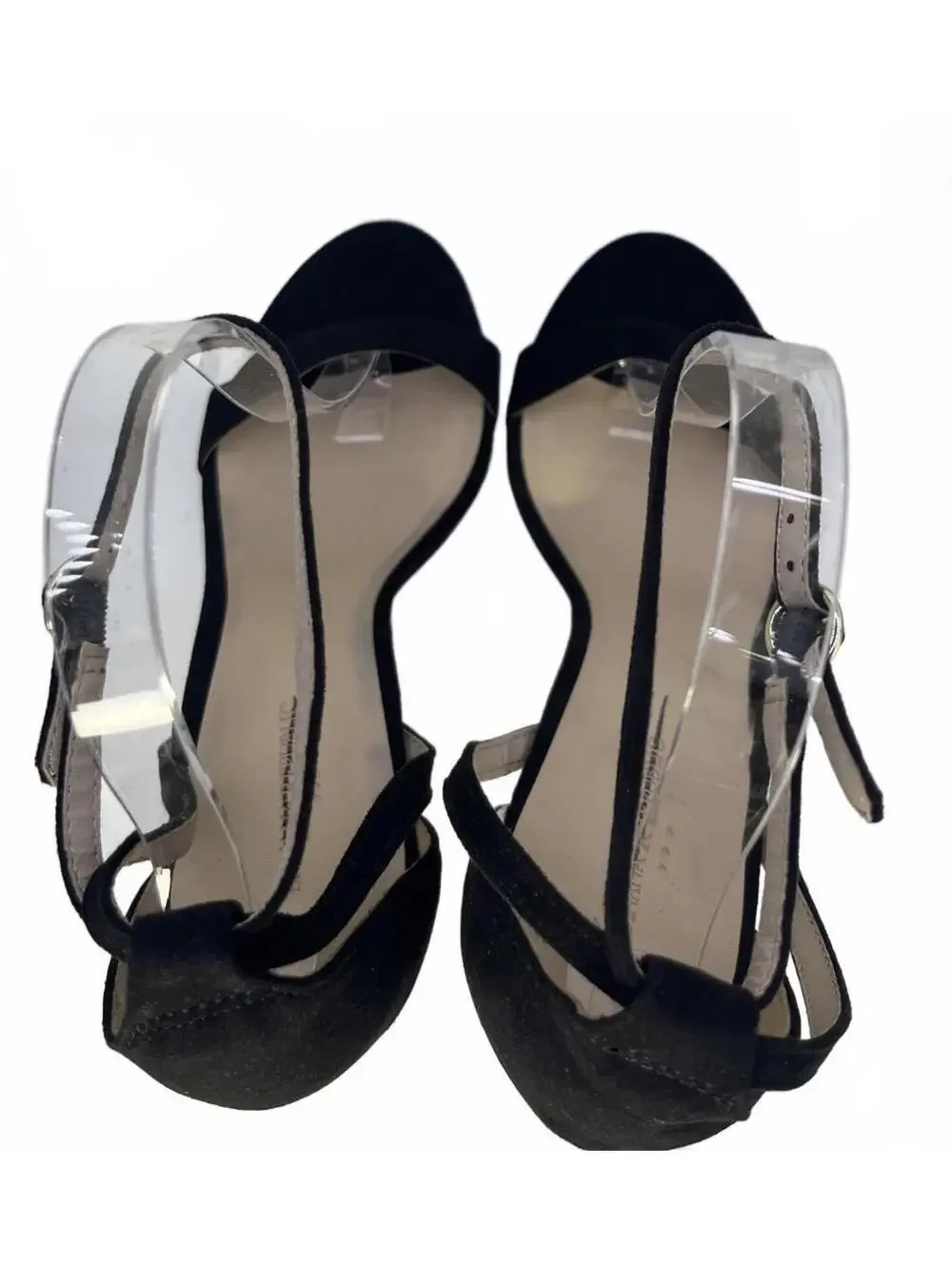 Ankle Strap Heels Suede Classic Black Size 9 High Heels by Banana Republic NWOT